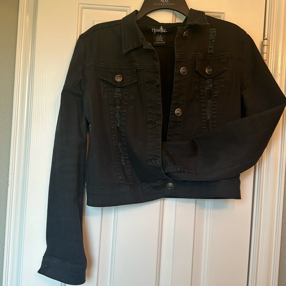 Nostic Distressed black  Jean Jacket